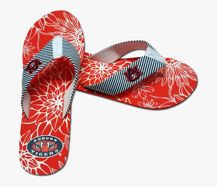 Ladies Printed Flip-flop - Auburn Tigers Football, HD Png Download