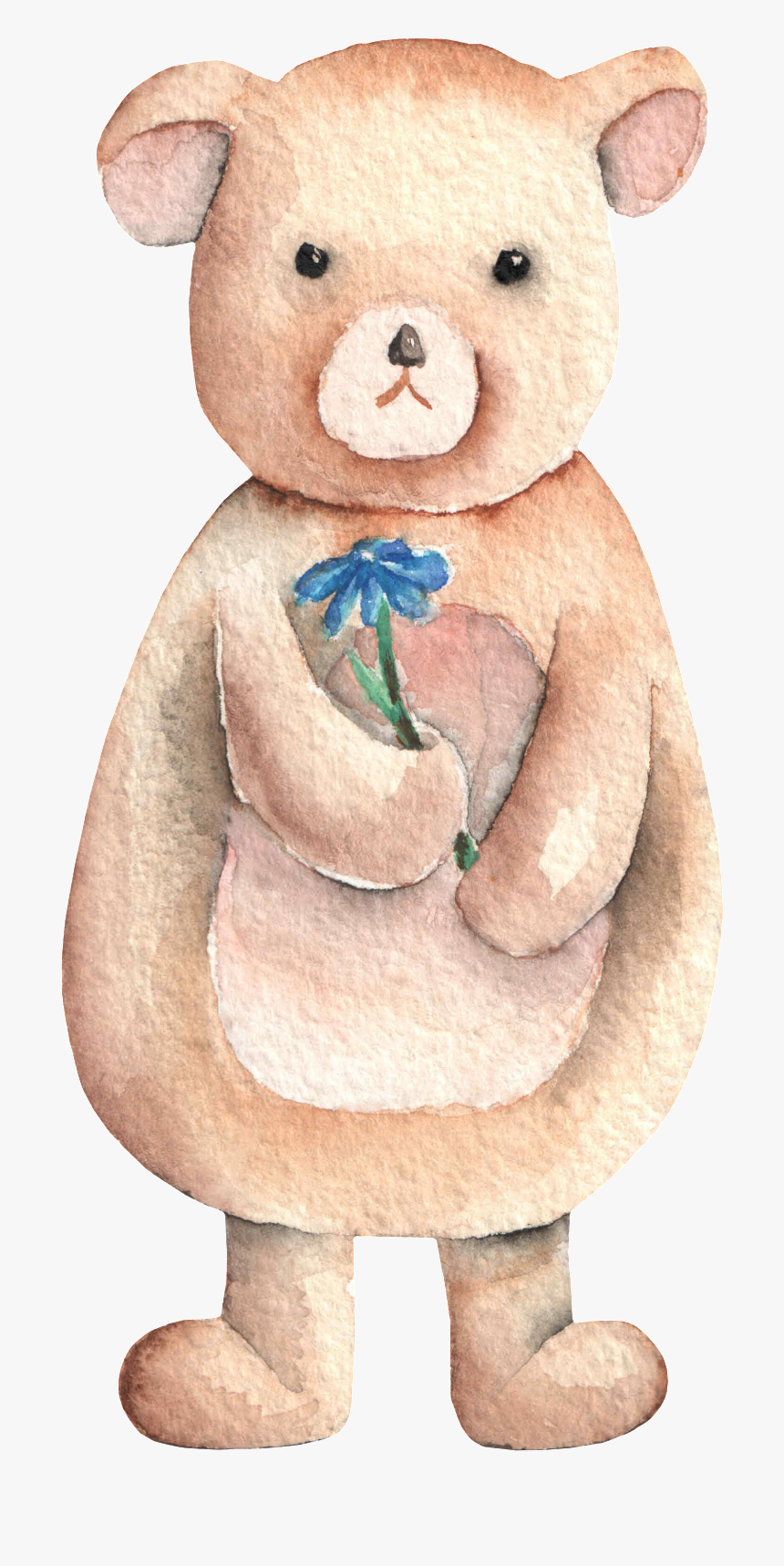 Transparent Cute Bear Png - Cute Painted Bear, Png Download