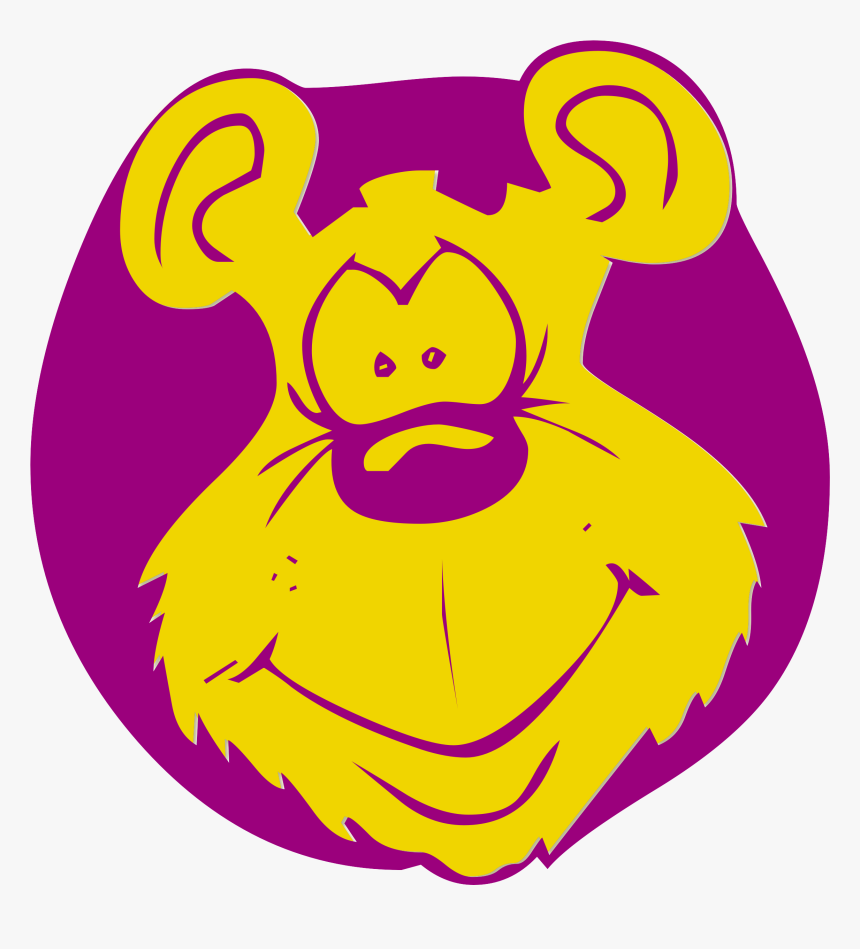 Cute Bear Face Cartoon Happy - Cartoon, HD Png Download