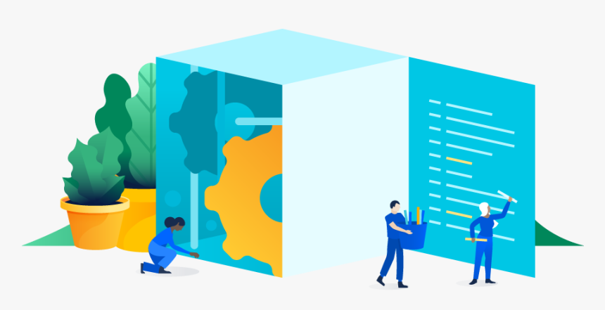 Three Individuals Collaborating On Abstract Project - Graphic Design, HD Png Download