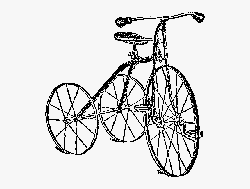 Free Tricycle Digital Stamp - Road Bicycle, HD Png Download