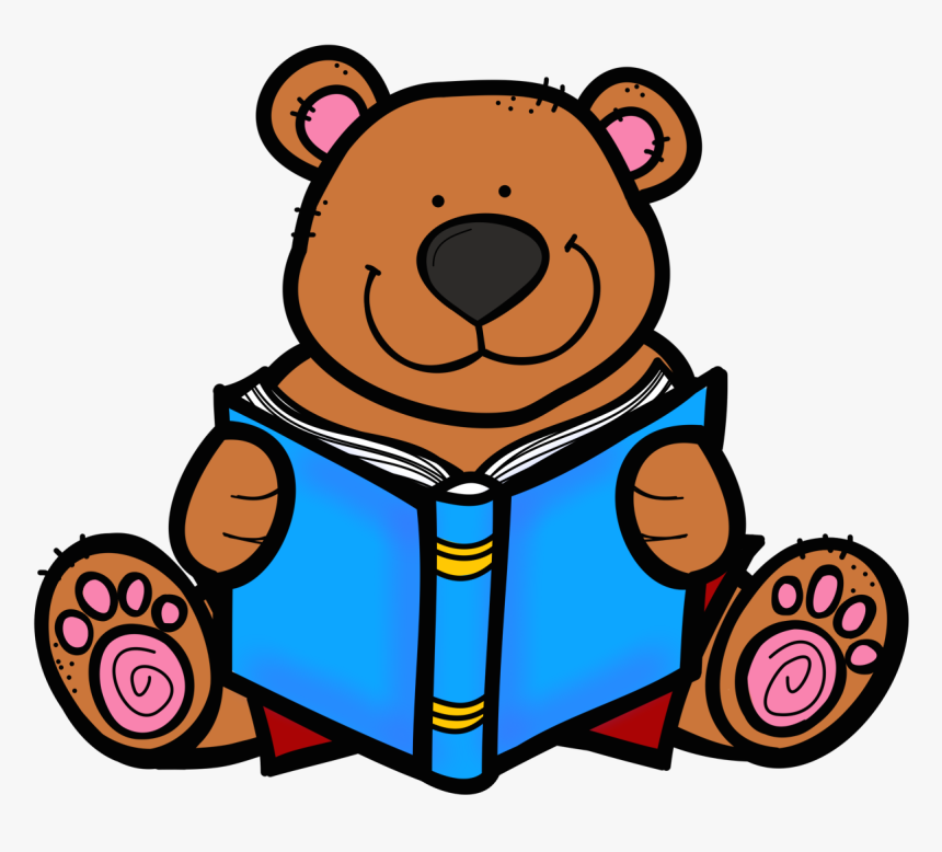 Reading Clipart Bear Reading Clipart - Animal Reading Clipart, HD Png Download