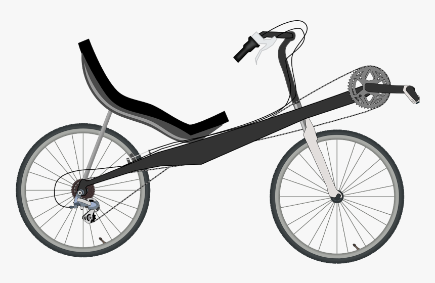 Recumbent Bicycle Motorcycle Cycling - Recumbent Bike Clip Art, HD Png Download
