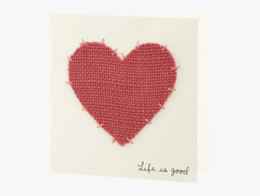 Burlap Heart Card - Heart, HD Png Download