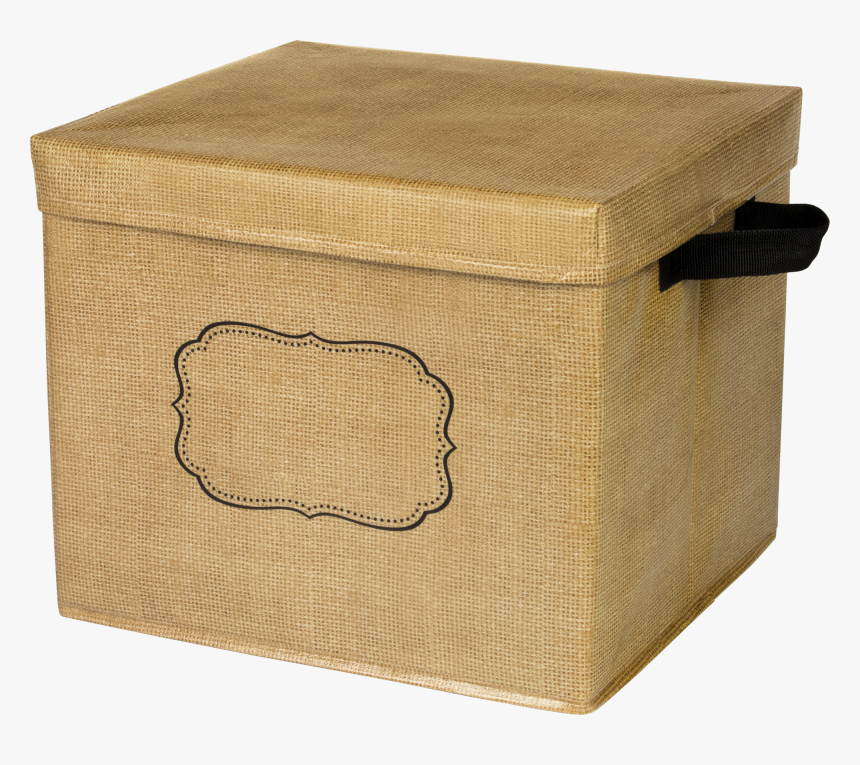 Burlap Storage Box - Box, HD Png Download