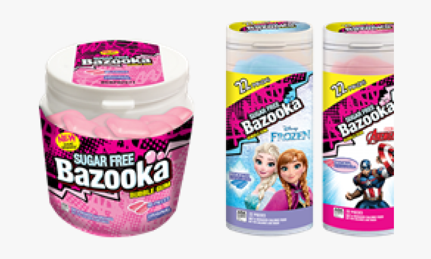 Sugar Free Bubble Gum - Bazooka Marvel Avengers Sugarfree, HD Png Download