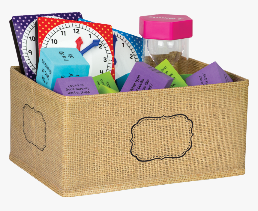 Burlap Small Storage Bin - Teacher Created Resources Burlap Storage Bin, HD Png Download