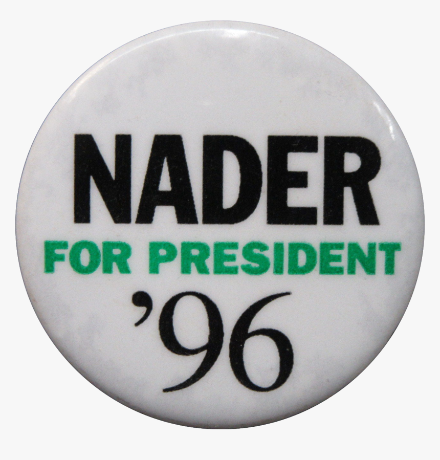 Ralph Nader 1996 Button 00 - Buton Resimleri, HD Png Download