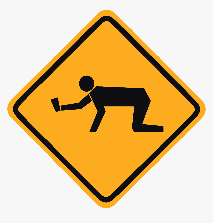 Warning Crossing Road Free Photo - Australia Road Sign, HD Png Download