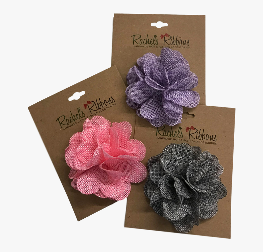 Soft Burlap Flower Clip Soft Burlap Flower Clip - Artificial Flower, HD Png Download