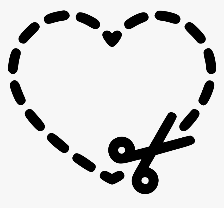 Tailoring Heart Cut Svg - Heart And Scissor Icon, HD Png Download