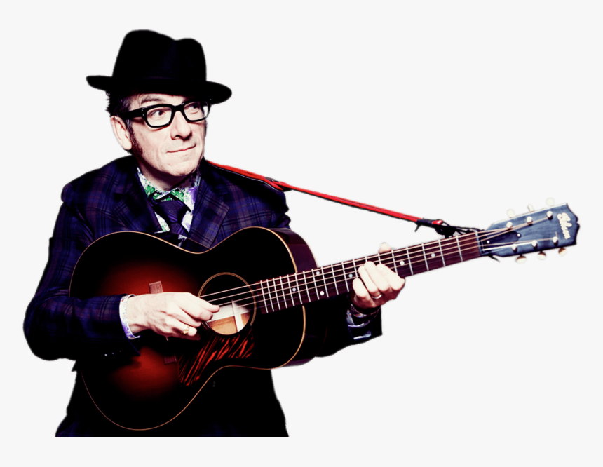Elvis Costello Holding His Guitar - Elvis Costello Png, Transparent Png