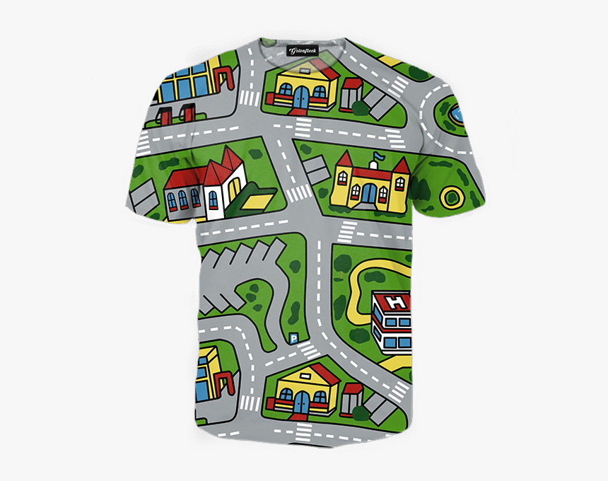 Toy Car City Map Tracksuit, HD Png Download