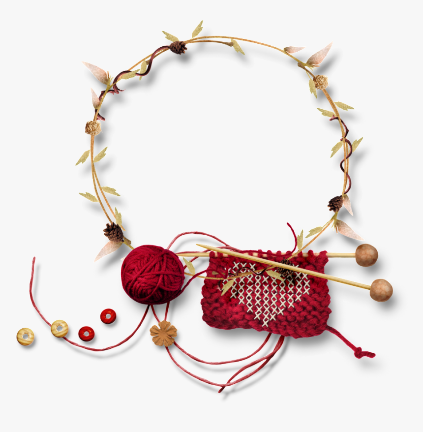 Hand Painted Winter Knit Scarf Png Transparent - Knitting Frame Png, Png Download