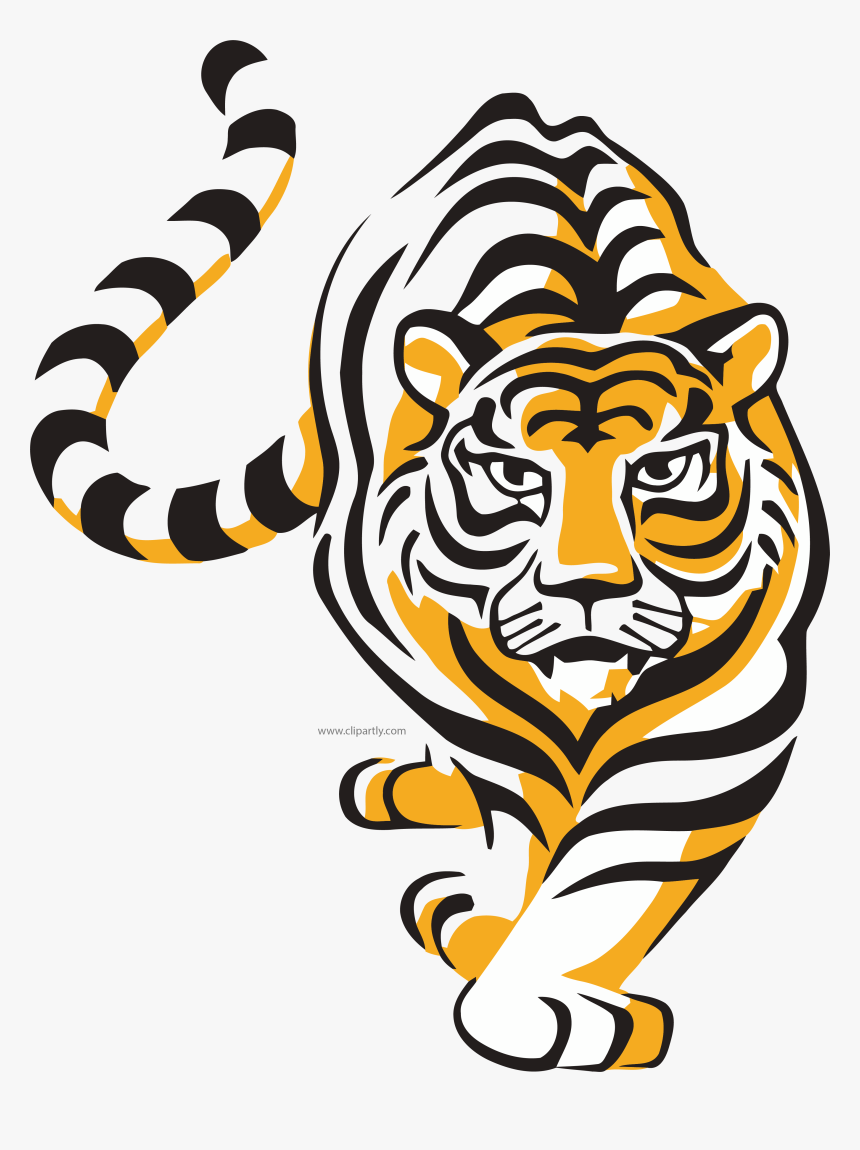 Walking Wild Tiger Clipart Png Tiger Walking Clip - Tiger Clipart Png, Transparent Png