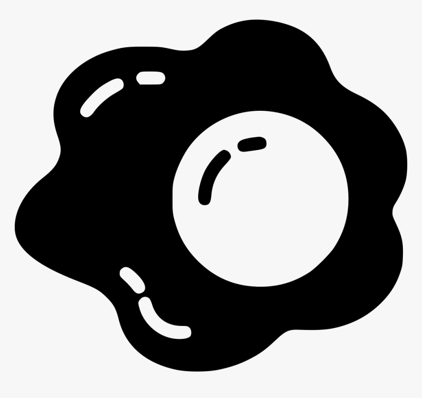 Fried Egg - Fried Egg Png Black, Transparent Png
