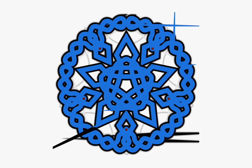 Knitting Decoration Vector Image - Circle, HD Png Download