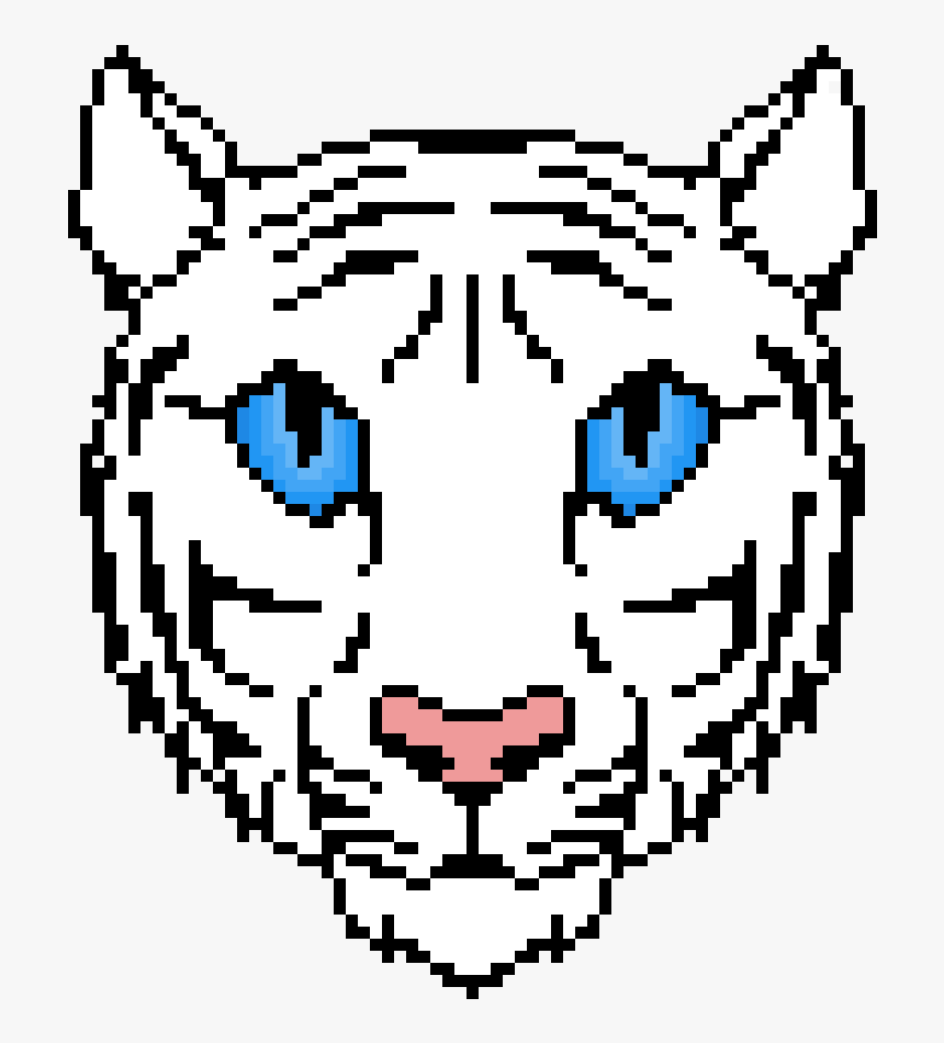 White Tiger Head Cartoon-, HD Png Download