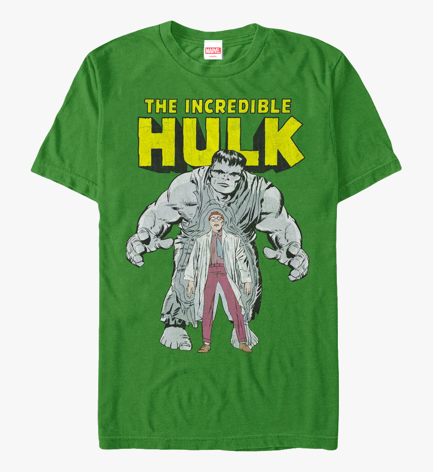 Man Or Monster Incredible Hulk T-shirt - Bruce Banner And Hulk Comic, HD Png Download