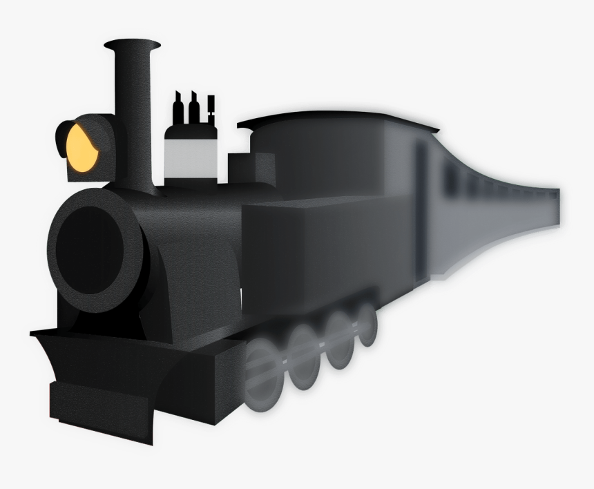 Black Train Clipart - Transparent Steam Engine Clipart, HD Png Download