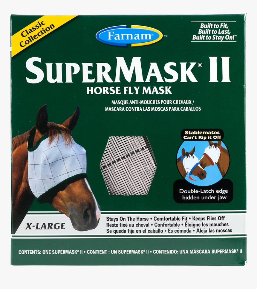 Farnam Supermask Ii Horse Fly Mask Classic X-large - Farnam Fly Mask Arabian, HD Png Download