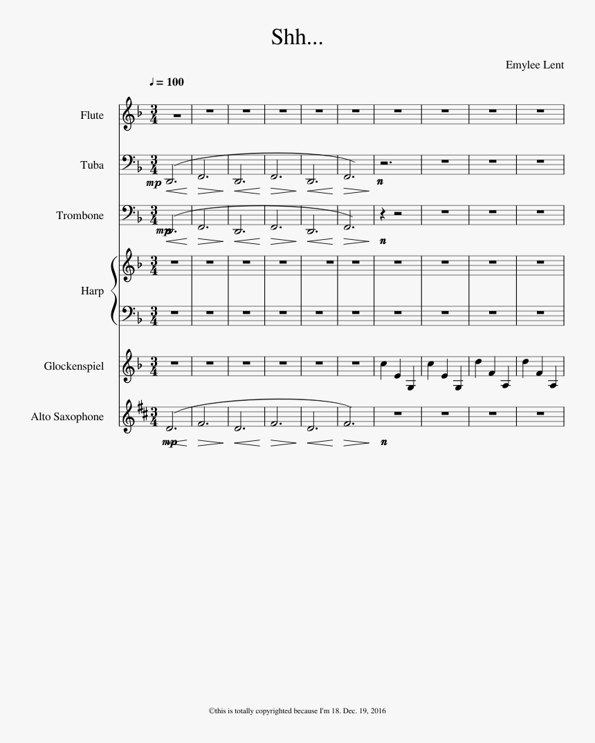 Shenanigans Bass Sheet Music, HD Png Download