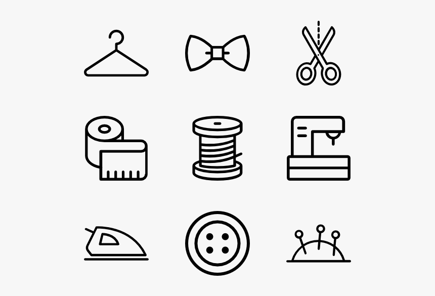 Sewing - Business Line Icon Png, Transparent Png