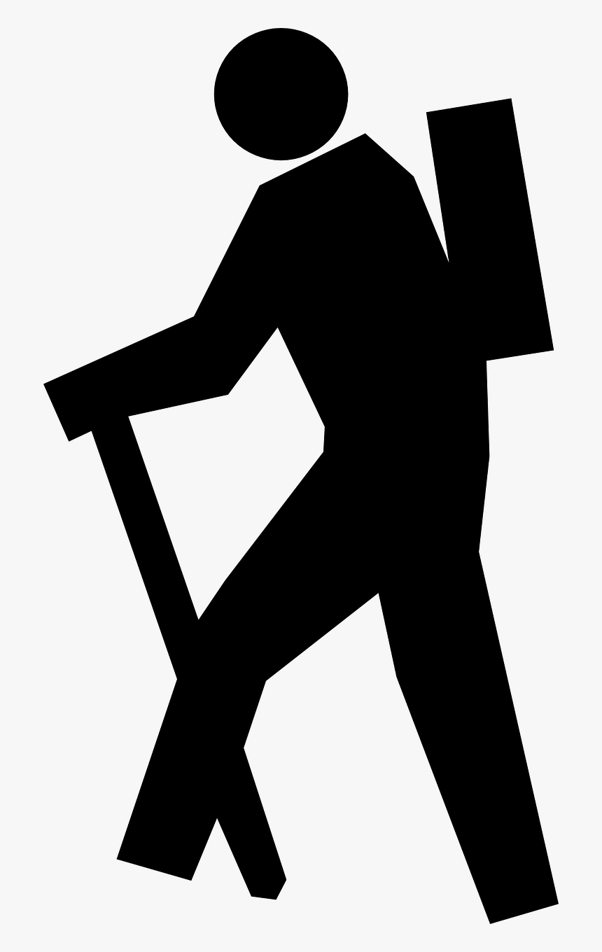Hiking Stick Figure, HD Png Download