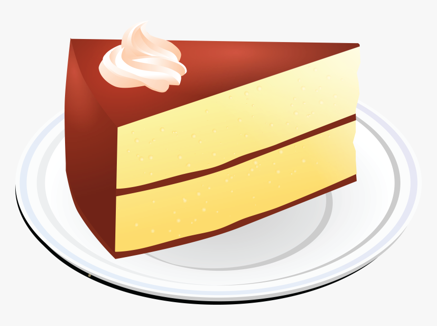 Free Clipart Of A Layered Vanilla Cake With Chocolate - Free Clipart Cake, HD Png Download