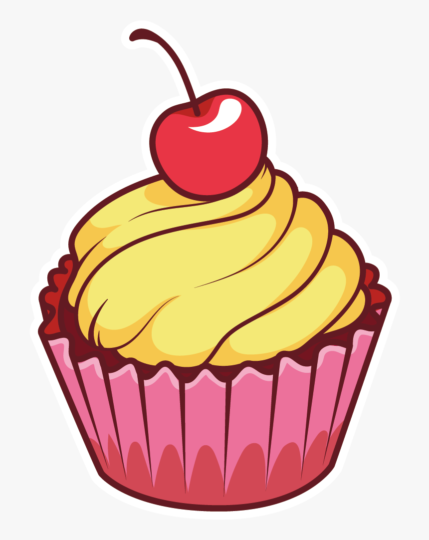 Ice Cream Cupcake Chocolate Cake Sundae - Clipart Muffin Png, Transparent Png