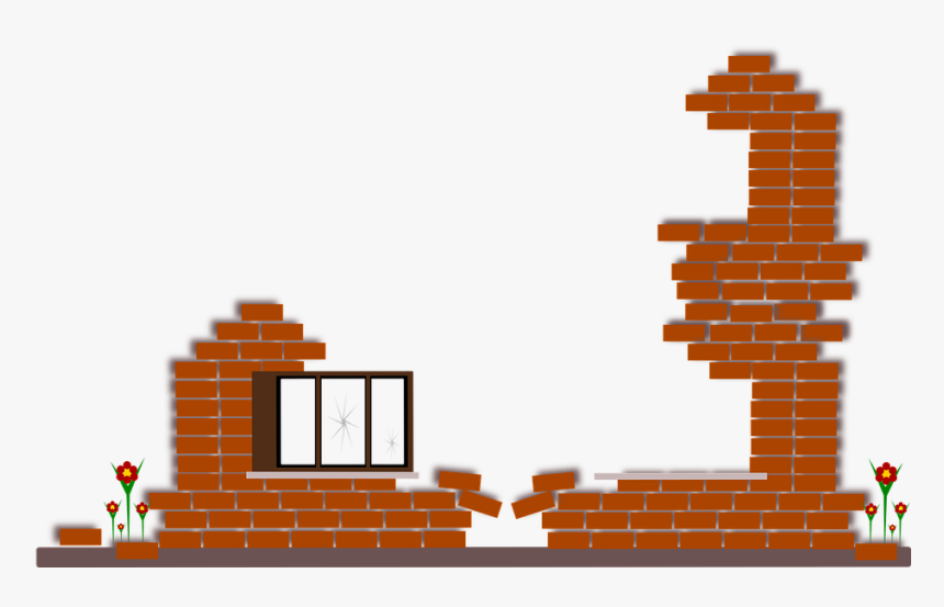Transparent Broken Brick Wall Png - House, Png Download