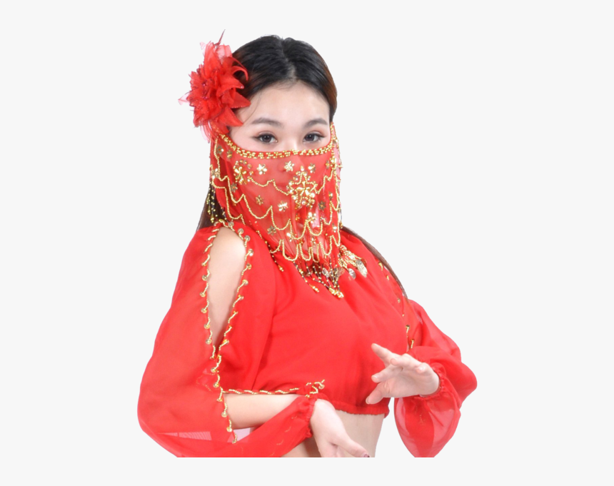 Bellylady Belly Dance Tribal Face Veil With Beads - Belly Dance, HD Png Download
