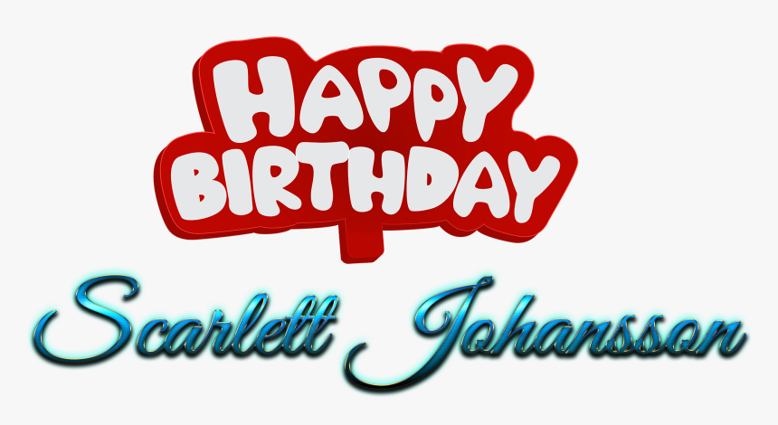 Scarlett Johansson Happy Birthday Name Logo - Calligraphy, HD Png Download
