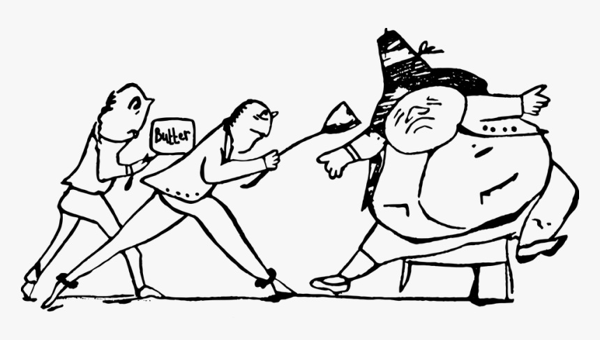 Fat, Man, Vintage, Victorian, Old Fashioned, Sketch - Cartoon, HD Png Download