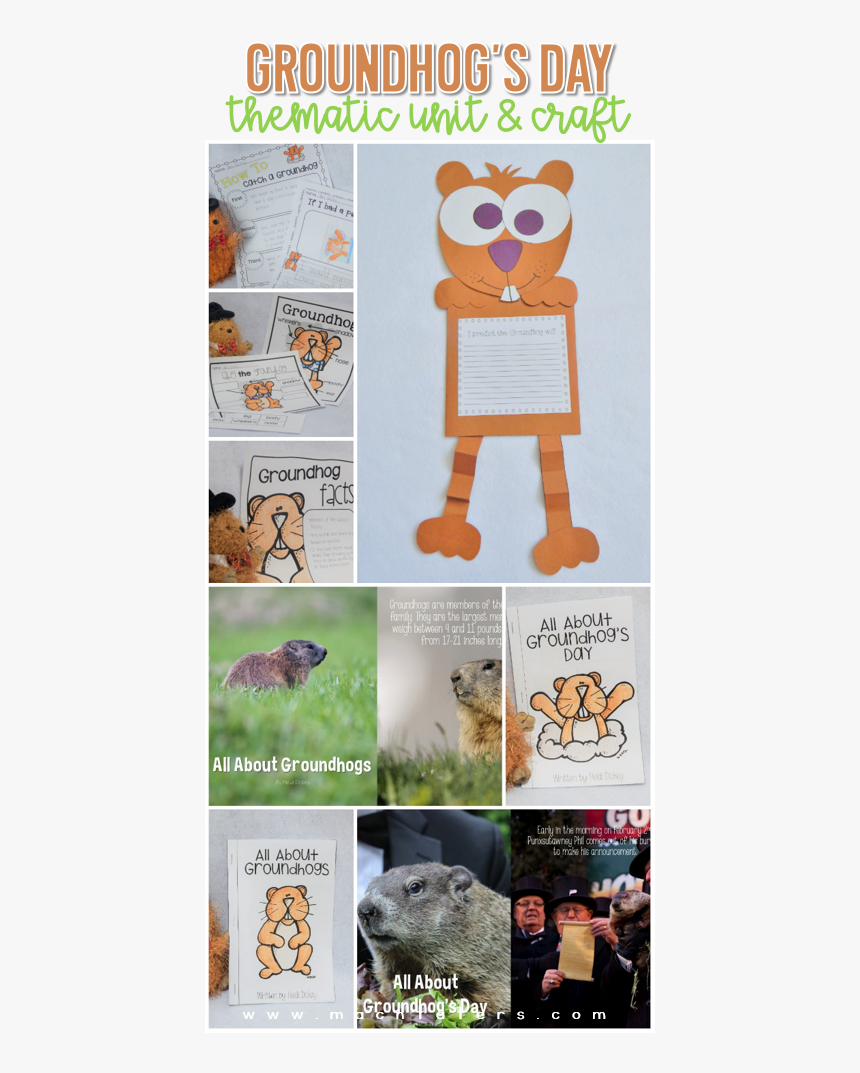 Groundhog S Day Unit And Craft Activities Pack With - Cartoon, HD Png Download