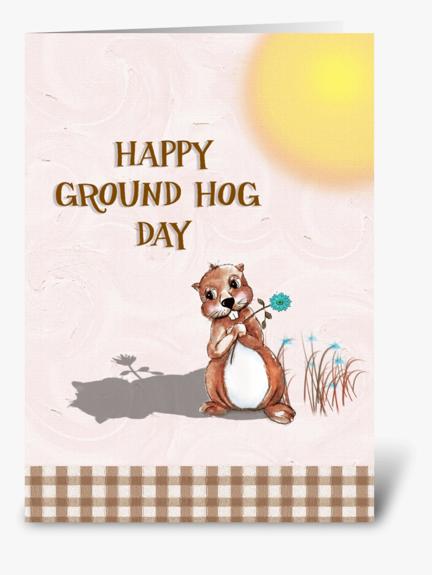 Groundhog Day Greeting Card - Illustration, HD Png Download