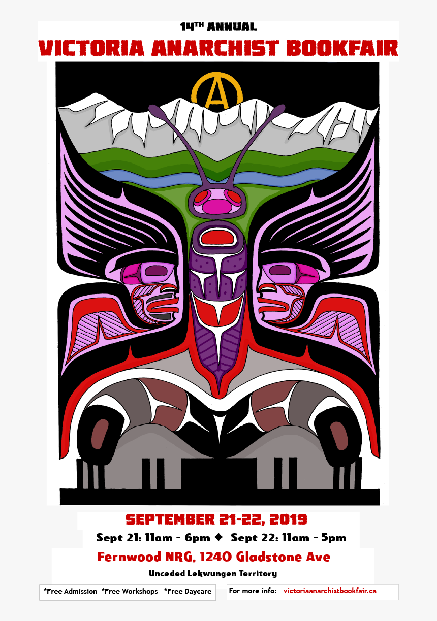 Victoria Anarchist Bookfair Poster - Poster On Anarchist Book Fair, HD Png Download