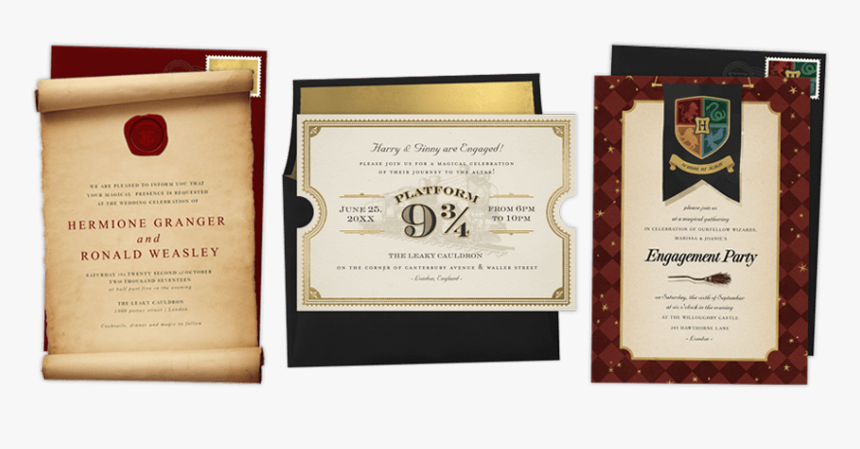 Harry Potter Evite - Harry Potter Wedding Invite, HD Png Download