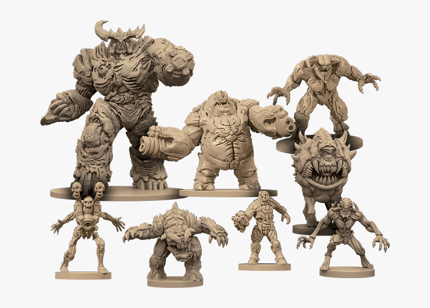 Doom Drawing Marine - Doom Board Game Miniatures, HD Png Download
