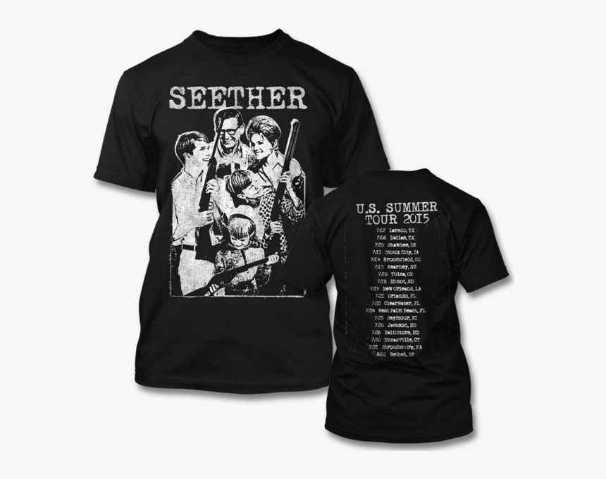 Happy Family 2015 Tour T-shirt - Seether The Shirts, HD Png Download