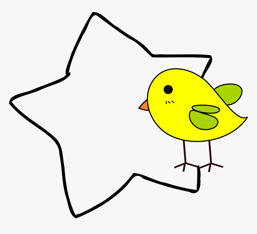 Chick With A Star For Memo Clip Arts - Memo Clipart, HD Png Download