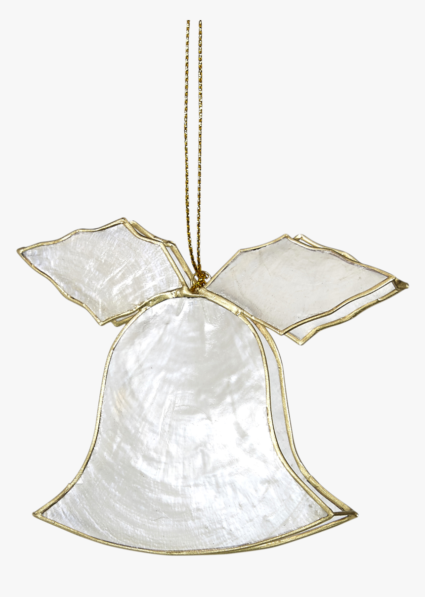 Capiz Christmas Bell Ornament - Silver, HD Png Download