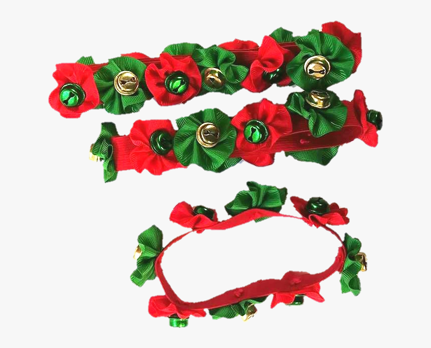 Jingle Bell Christmas Collars - Garden Roses, HD Png Download