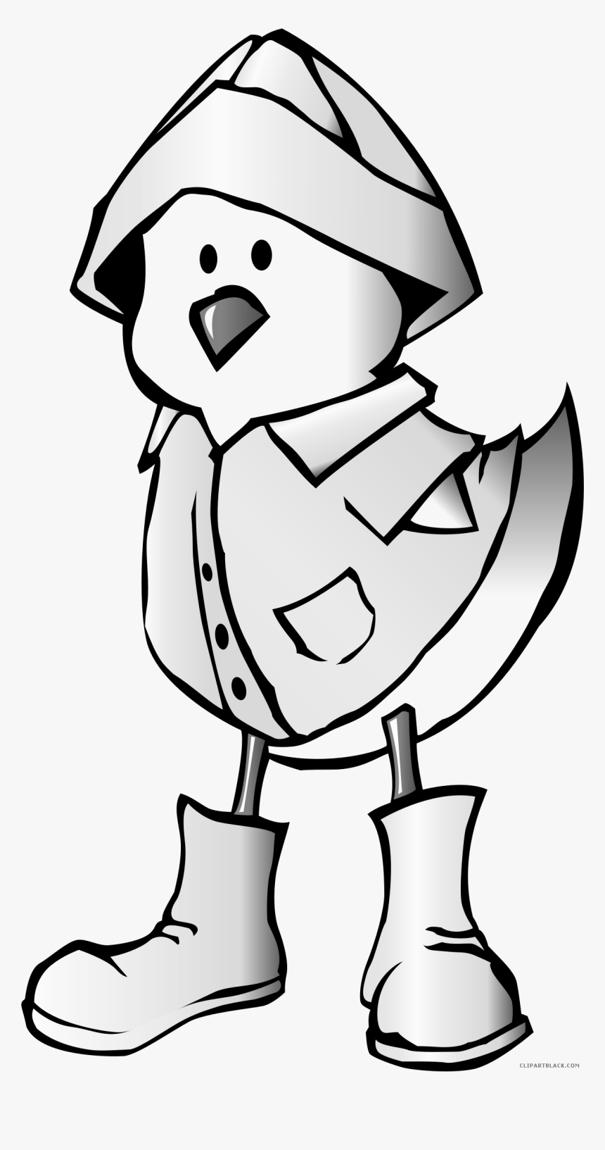 Chick Clipartblack Com Animal Free Images - Chick With Raincoat Clipart, HD Png Download