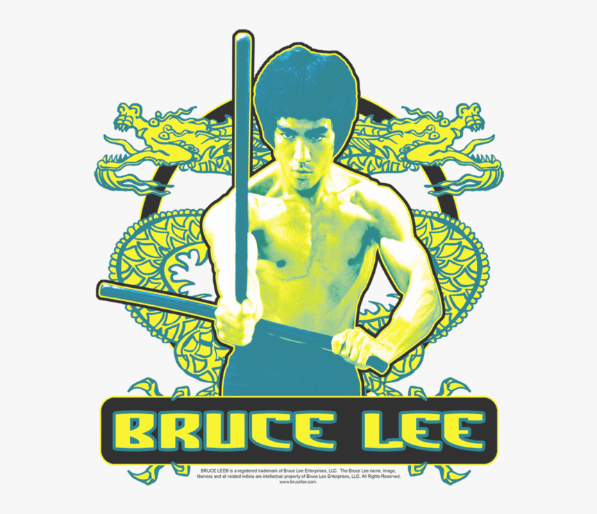 Bruce Lee Double Dragons T Shirt Size M , Png Download - Poster, Transparent Png