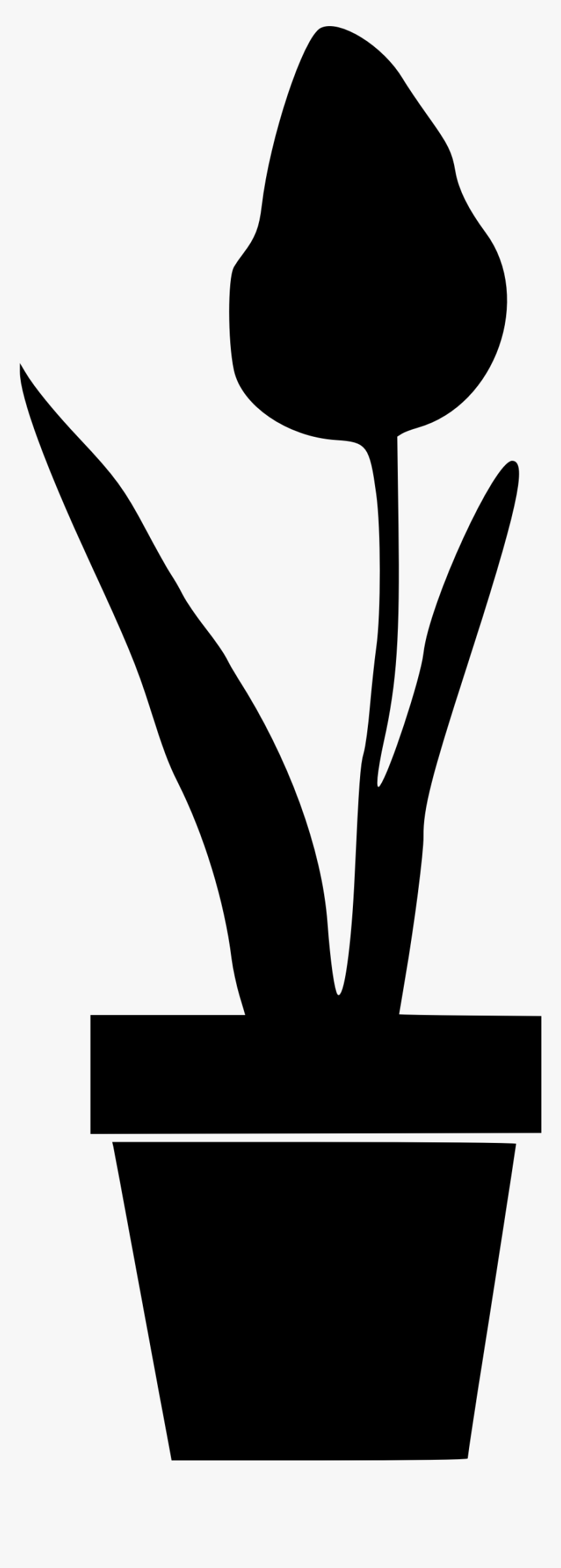 Potted Plant 2 Clip Arts - Potted Plant Png Silhouette, Transparent Png