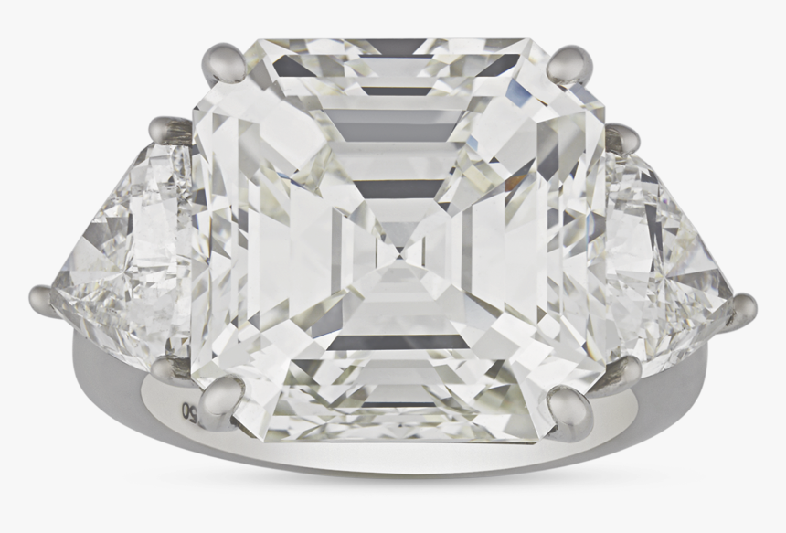 Emerald-cut Diamond Ring, - Emersld Cut Diamond, HD Png Download