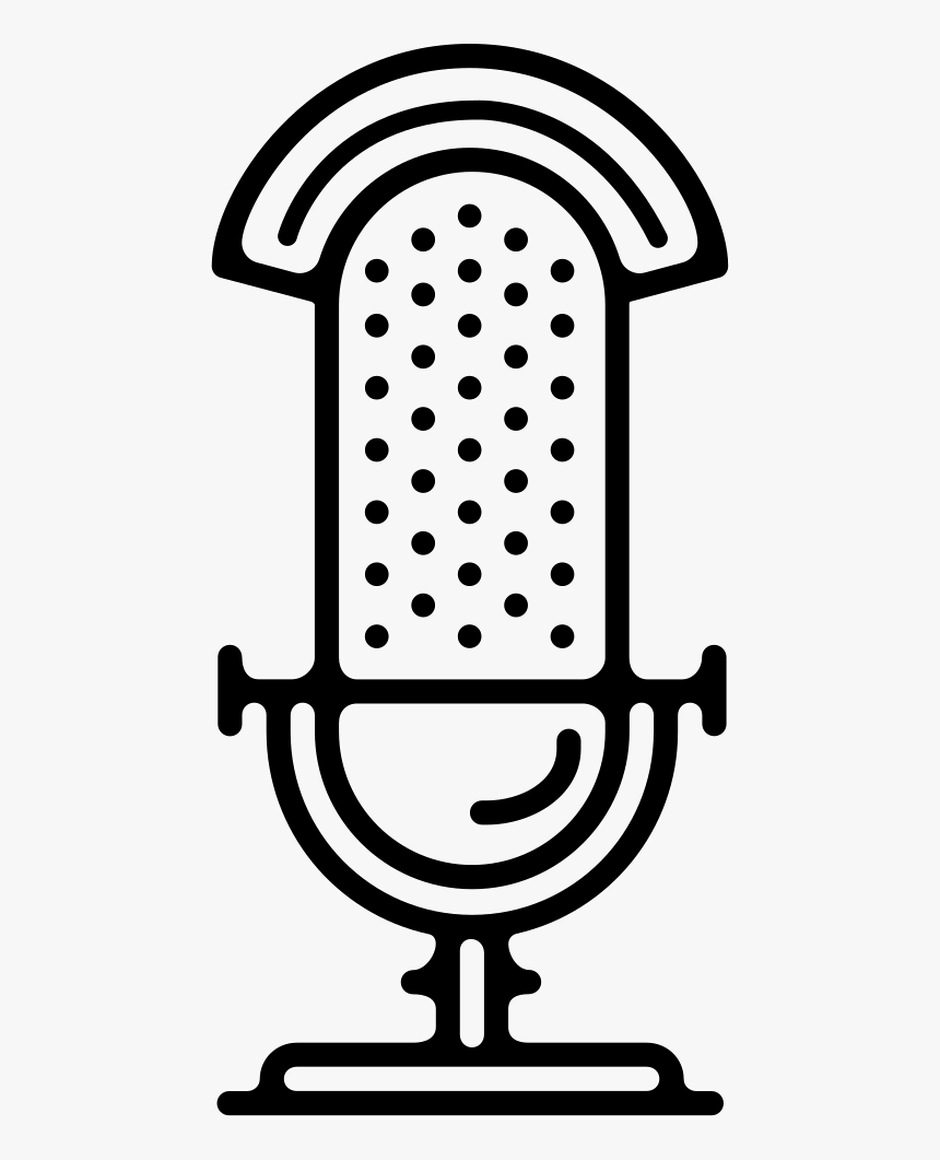 Old Radio Microphone - White Radio Mic Transparent, HD Png Download