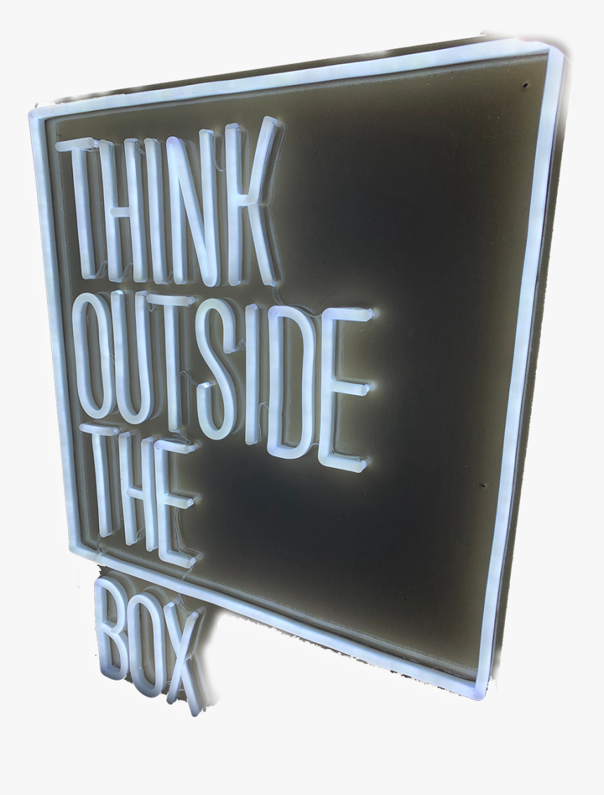 Custom Neon Signs - Neon Sign Think Outside The Box, HD Png Download