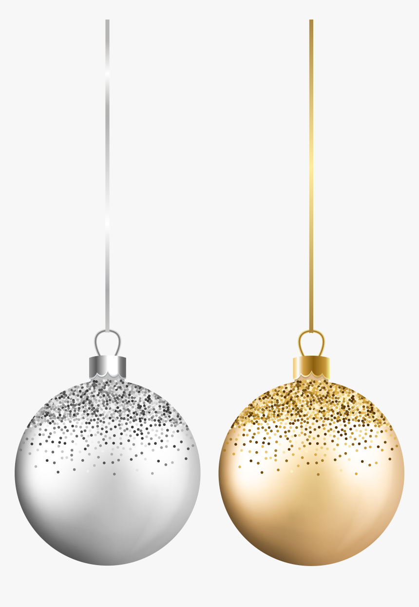 Gold And Silver Christmas Balls Png , Png Download, Transparent Png